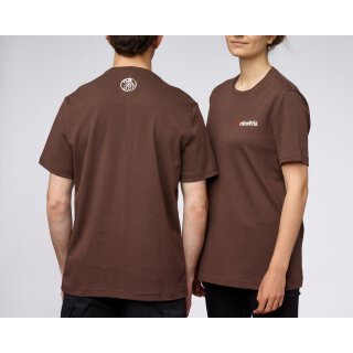 Schlenkerla T-Shirt SCHRIFTZUG braun XXL